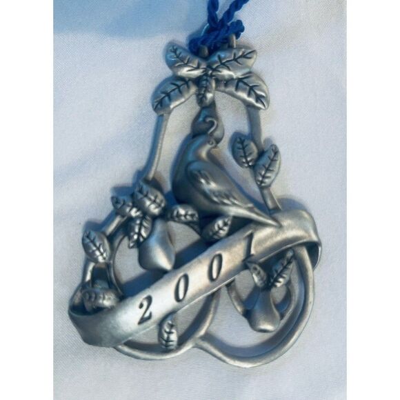 Christmas Ornaments Avon Partridge Pear Tree X2 2001 Noel Angel 2002 Pewter VTG - Picture 3 of 7